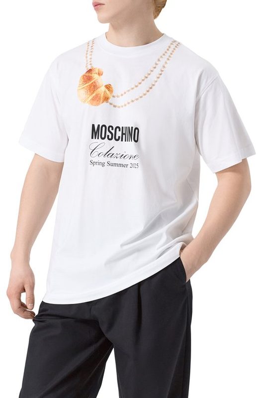 Хлопковая футболка Moschino 3