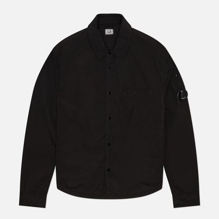 Мужская рубашка C.P. Company Chrome-R Padded Lens Overshirt, цвет чёрный