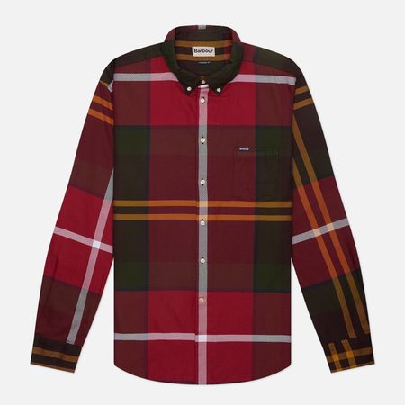 Мужская рубашка Barbour Dunoon Tailored Tartan, цвет красный