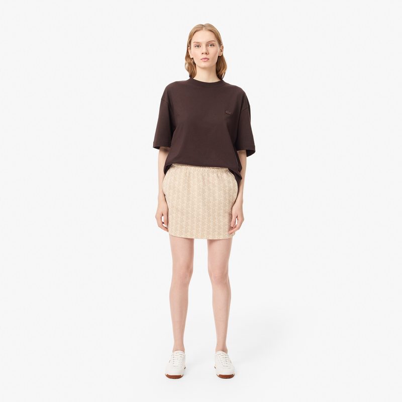 Жаккардовая юбка Lacoste с монограммой 4