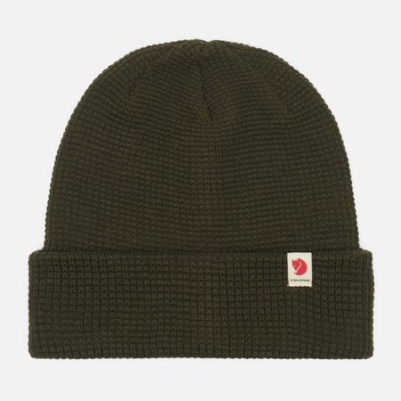 Шапка Fjallraven Logo Tab, цвет оливковый
