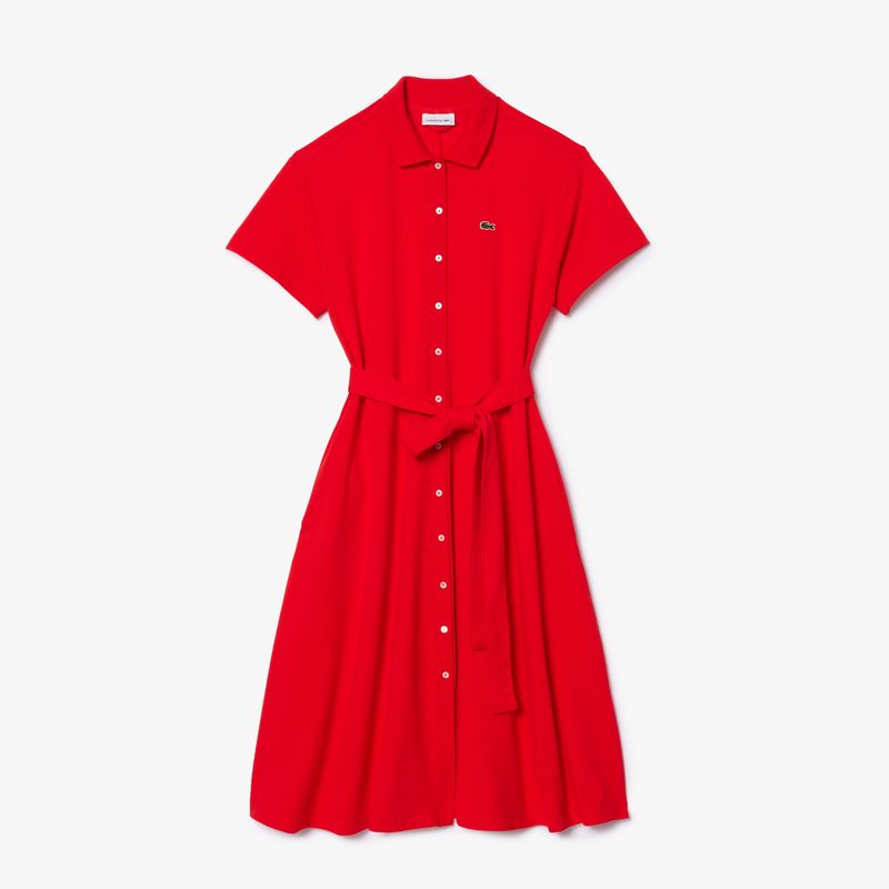 Женское платье Lacoste с поясом 5