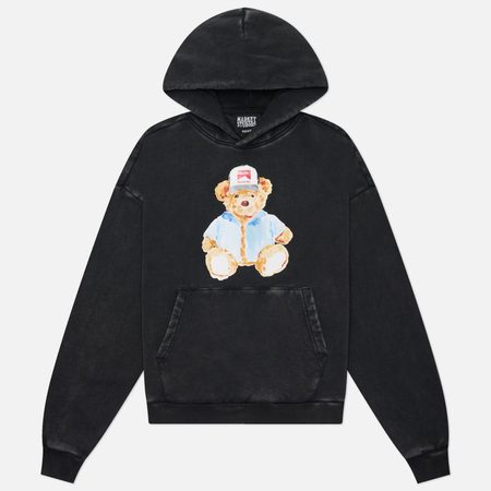 Мужская толстовка MARKET Watercolor Teddy Hoodie, цвет чёрный