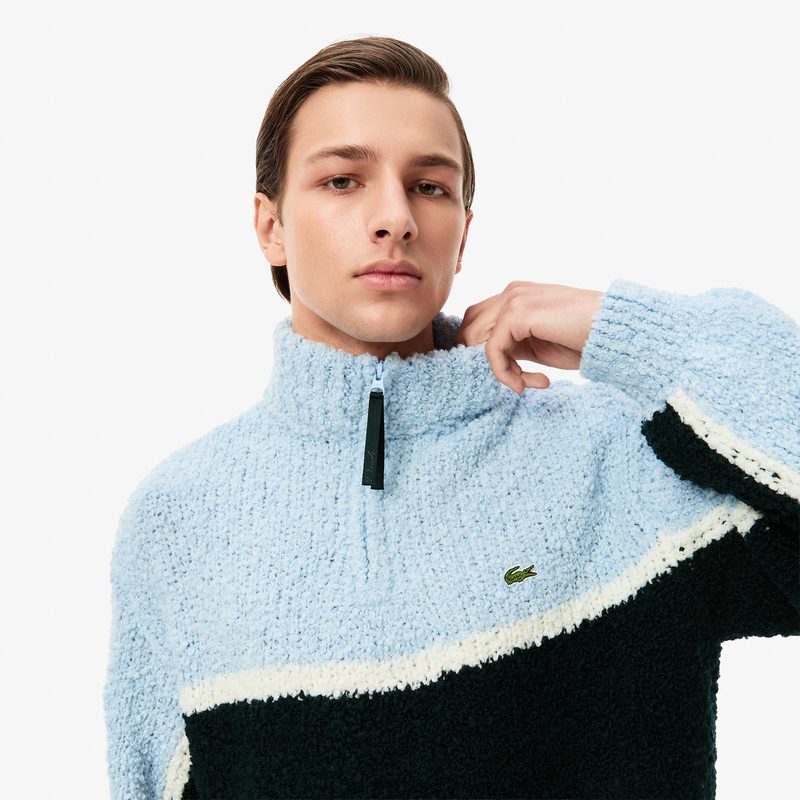 Мужской свитер Lacoste с высоким воротом на молнии свободного кроя 3