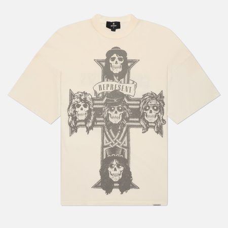 Мужская футболка REPRESENT Guns N' Roses Cross, цвет белый