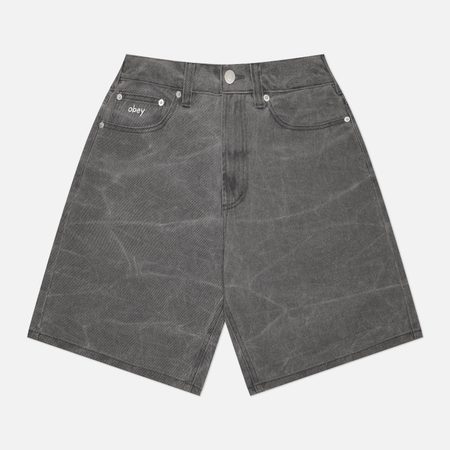 Мужские шорты OBEY Bigwig Baggy Denim, цвет чёрный