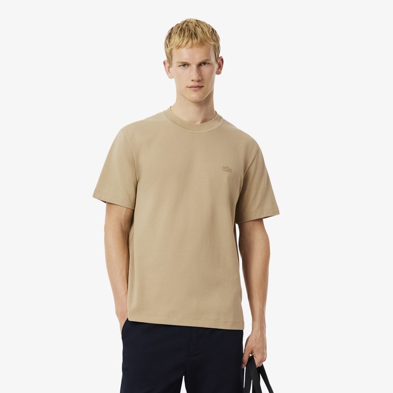 Мужская хлопковая футболка Lacoste классического кроя
