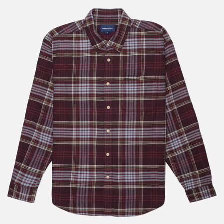 Мужская рубашка thisisneverthat Flannel Check, цвет бордовый