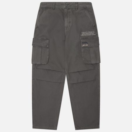 Мужские брюки Evisu Heritage Garment Dye Cargo Seagull Embroidery, цвет серый