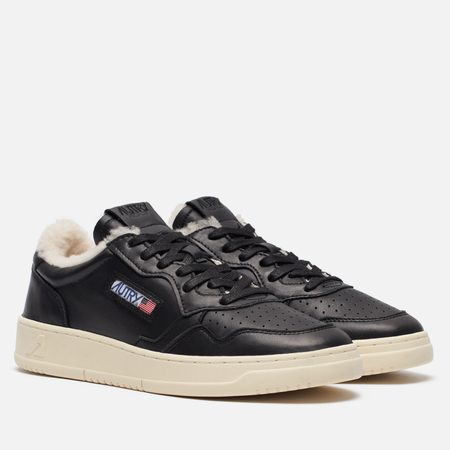 Женские кроссовки Autry Medalist Low Shearling, цвет чёрный