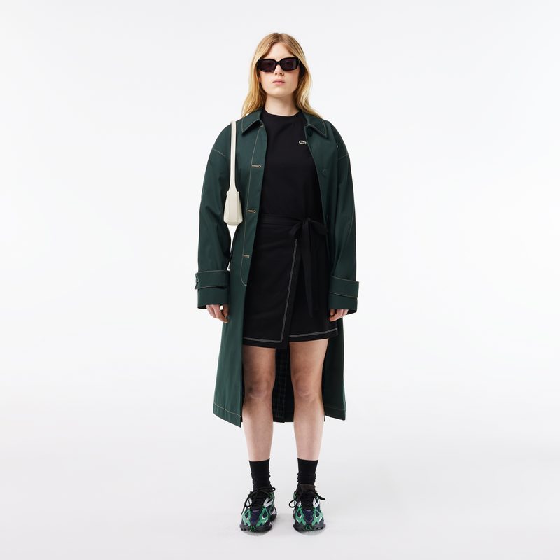 Платье Lacoste оверсайз с поясом и коротким рукавом 4
