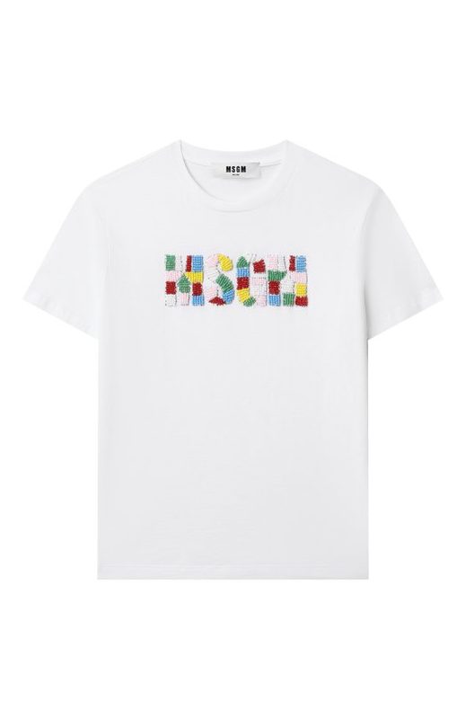 Хлопковая футболка MSGM kids