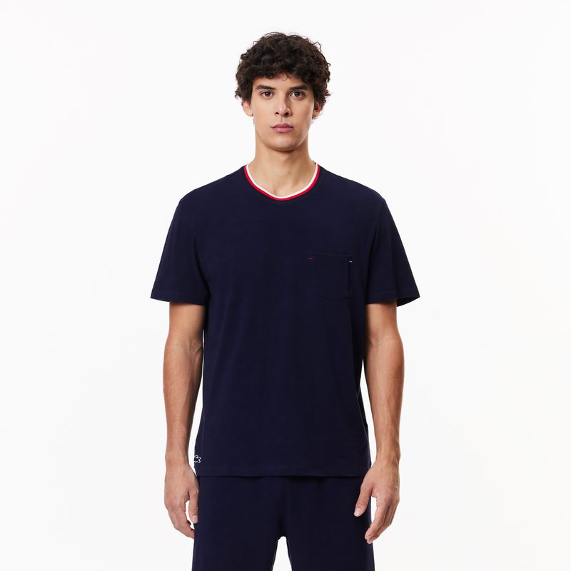 Мужская футболка для дома Lacoste из хлопка