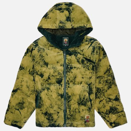 Мужской пуховик Brain Dead Bleach Dyed Dimension Puffer, цвет зелёный
