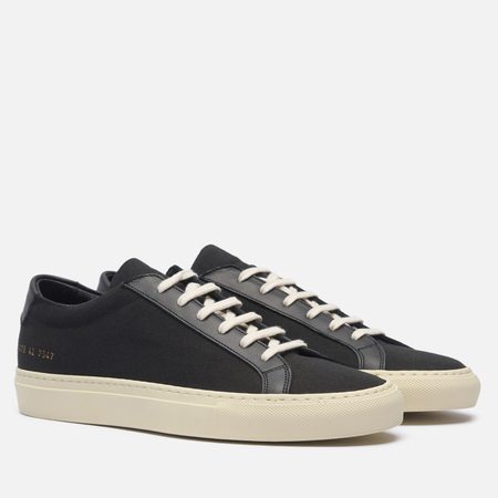 Мужские кроссовки Common Projects Achilles Canvas, цвет чёрный
