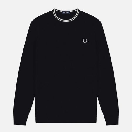 Мужской лонгслив Fred Perry Twin Tipped, цвет чёрный
