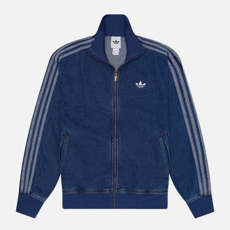Мужская олимпийка adidas Originals Adicolor Denim Firebird Track, цвет синий