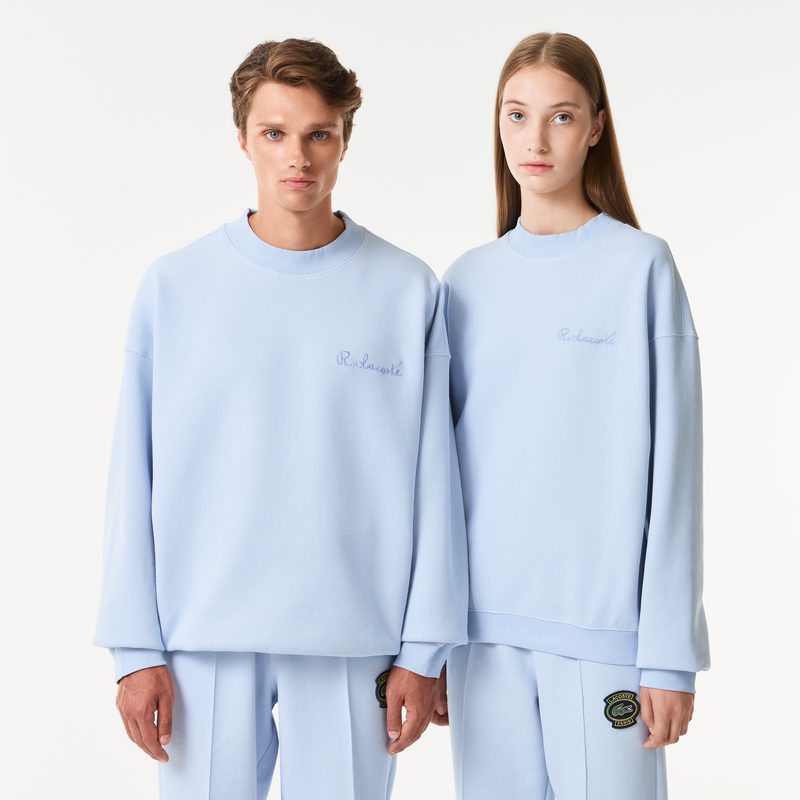 Хлопковый свитшот Lacoste унисекс оверсайз