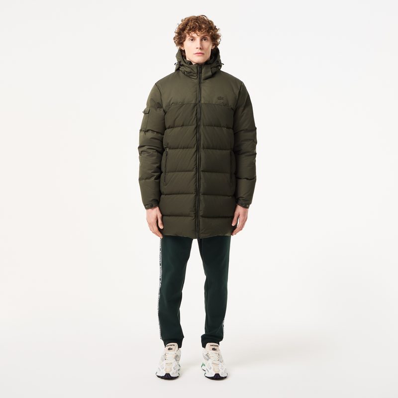 Мужской стёганый пуховик Lacoste с капюшоном