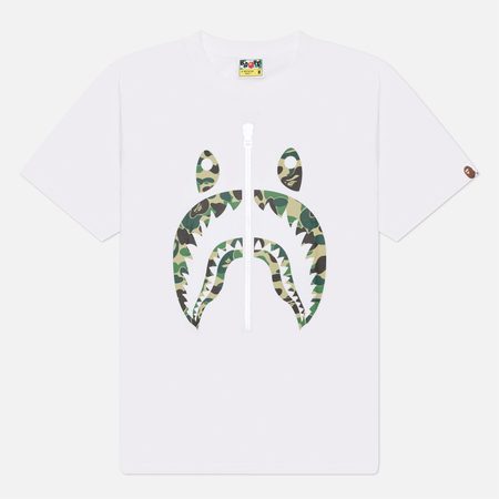 Мужская футболка A Bathing Ape ABC Camo Shark, цвет белый