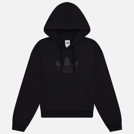 Женская толстовка adidas Originals Trefoil Hoodie, цвет чёрный