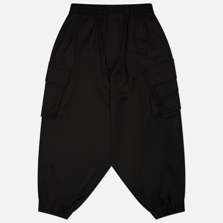 Мужские брюки Y-3 Refined Wool Cargo Loose, цвет чёрный
