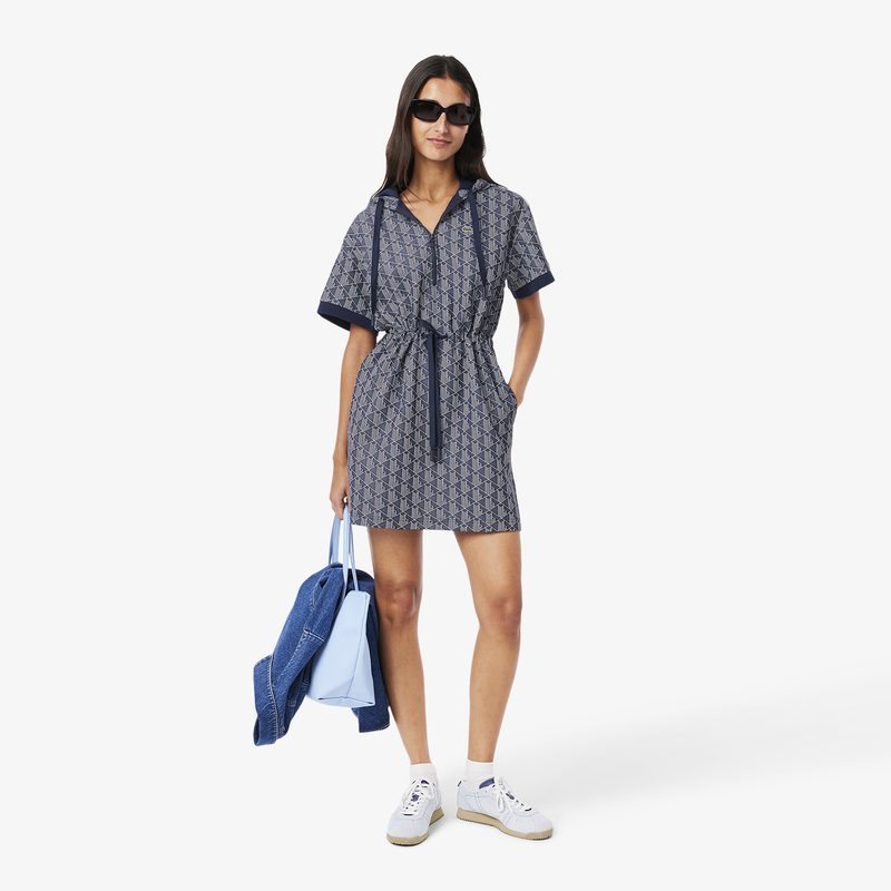 Женское платье-худи Lacoste Jacquard Monogram 4