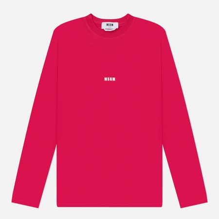 Мужской лонгслив MSGM MSGM Micrologo, цвет розовый