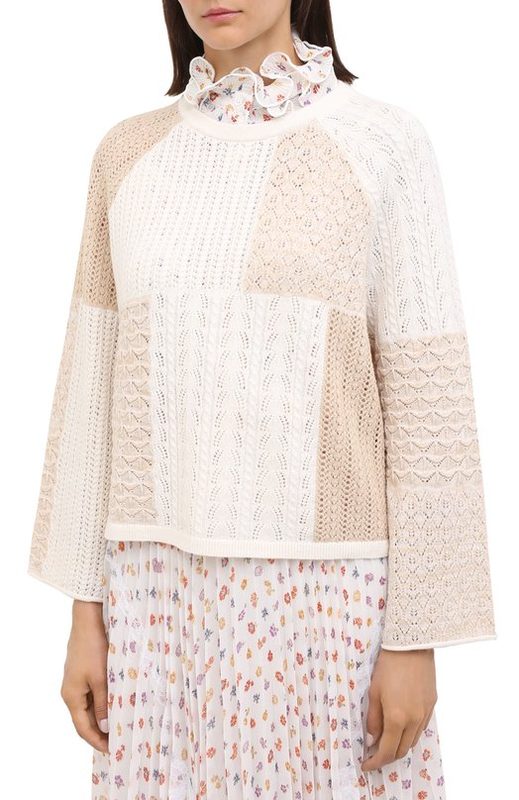 Пуловер из шерсти и хлопка Alice + Olivia 4