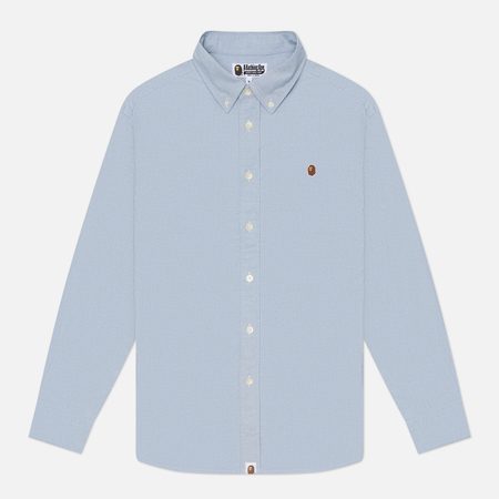 Мужская рубашка A Bathing Ape One Point Oxford, цвет голубой