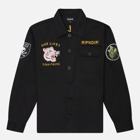 Мужская рубашка RIPNDIP Nine Military, цвет чёрный