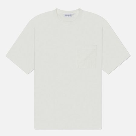 Мужская футболка EASTLOGUE Permanent One Pocket Box Fit, цвет белый