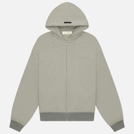 Мужская толстовка Fear of God ESSENTIALS Signature Classic Full-Zip Hoodie, цвет серый