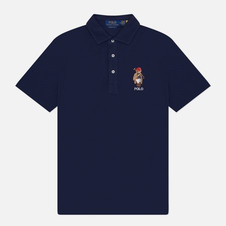 Мужское поло Polo Ralph Lauren Classic Fit Polo Bear Mesh, цвет синий