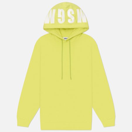 Женская толстовка MSGM MSGM Maxilogo Cotton Hoodie, цвет зелёный