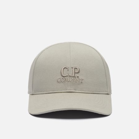 Кепка C.P. Company Gabardine Embroidered Logo Detail, цвет серый