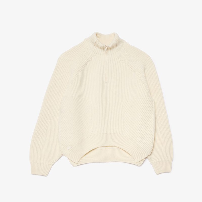 Женский шерстяной свитер Lacoste на молнии 5