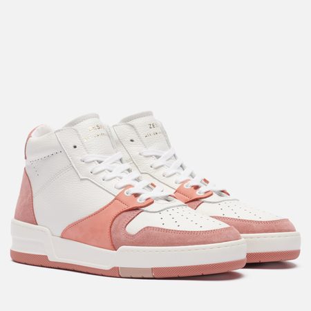 Женские кроссовки Zespa ZSP24 Nappa/Suede Bicolor, цвет розовый