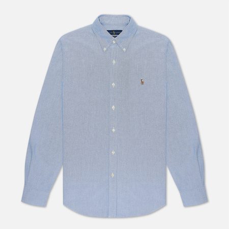 Мужская рубашка Polo Ralph Lauren Slim Fit Oxford, цвет голубой