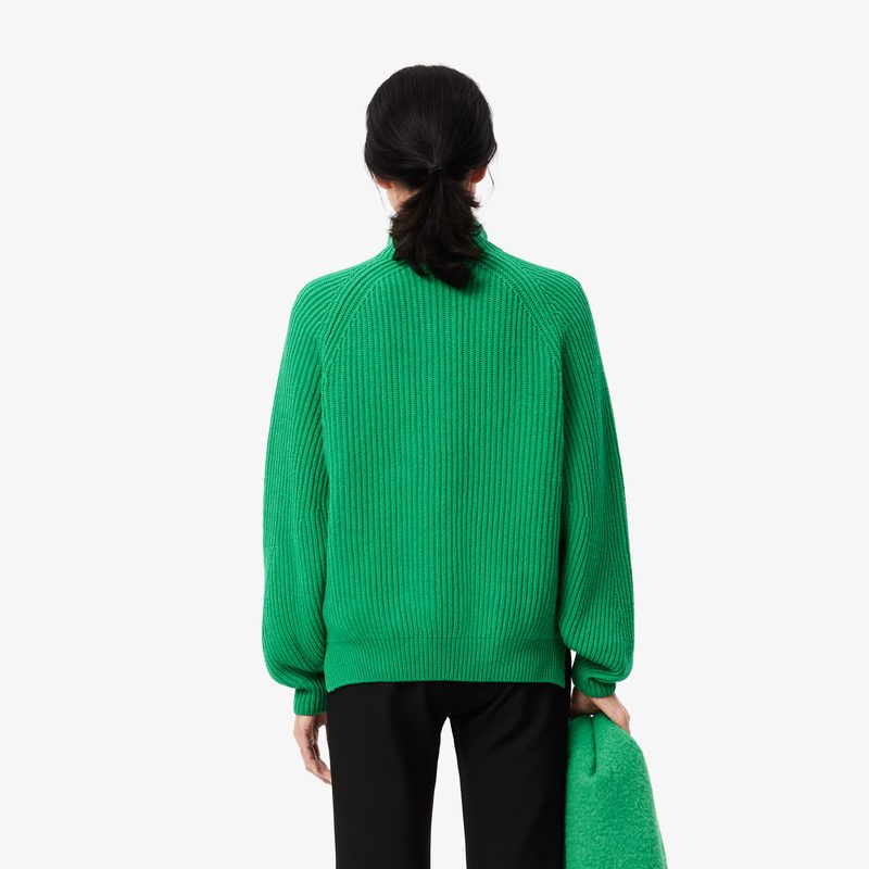 Женский шерстяной свитер Lacoste на молнии 2