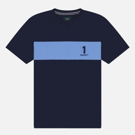 Мужская футболка Hackett Heritage Number Panel, цвет синий