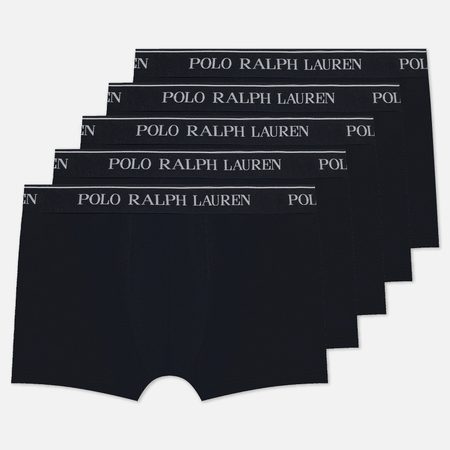Комплект мужских трусов Polo Ralph Lauren Classic Stretch Cotton Trunk 5-Pack, цвет чёрный