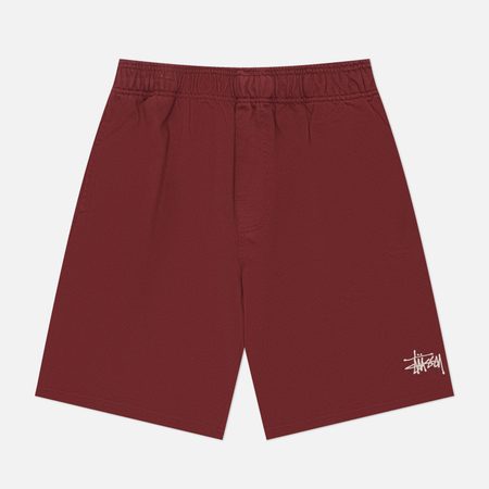 Мужские шорты Stussy Heavy Jersey, цвет бордовый