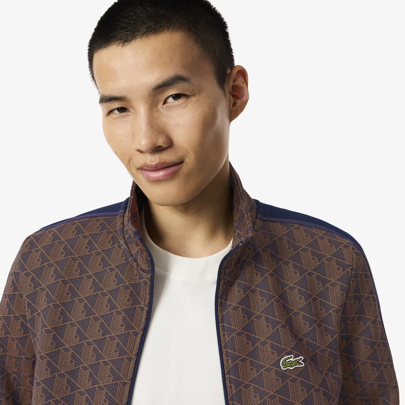 Мужская жаккардовая толстовка Lacoste PARIS с монограммой 3
