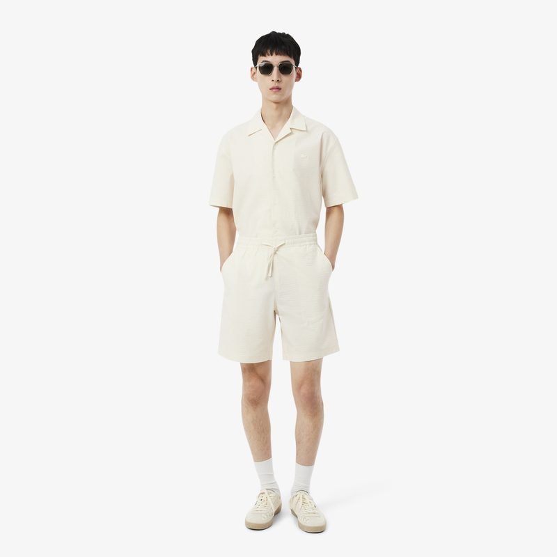 Мужские хлопковые шорты Lacoste из сирсакера