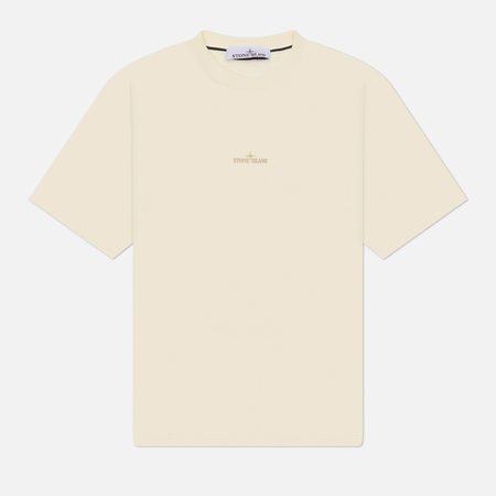 Мужская футболка Stone Island Erosion Compass Print, цвет бежевый