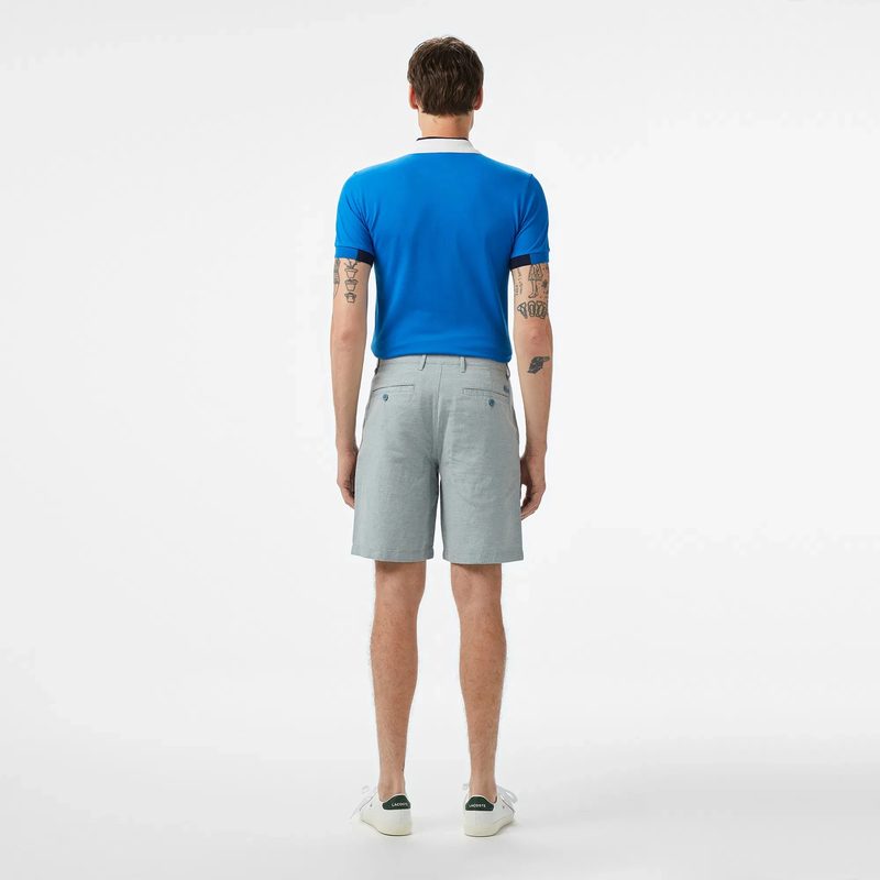 Мужские шорты Lacoste из смеси хлопка и льна 2
