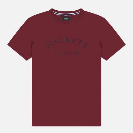Мужская футболка Hackett Heritage Essential Signature Print, цвет бордовый