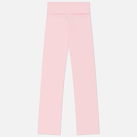 Женские брюки SKIMS Cotton Jersey Foldover, цвет розовый