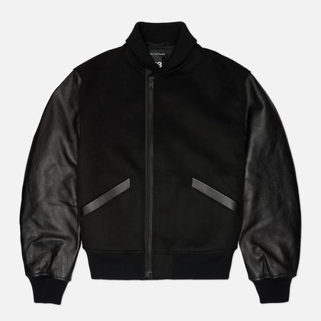Мужская куртка бомбер Y-3 Letterman Regular, цвет чёрный